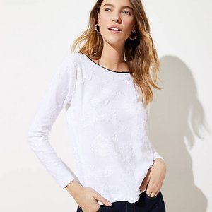 LOFT Women's NWT‎ Clip Dot Bow Back Top